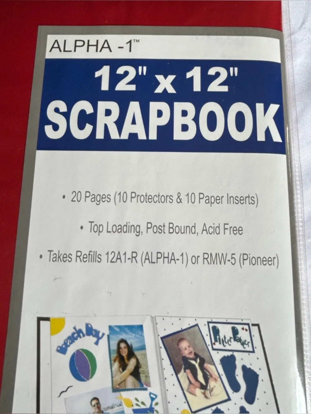 Pioneer Alpha-1 12x12 Red Scrapbook Album 10 Pages Protector NEW